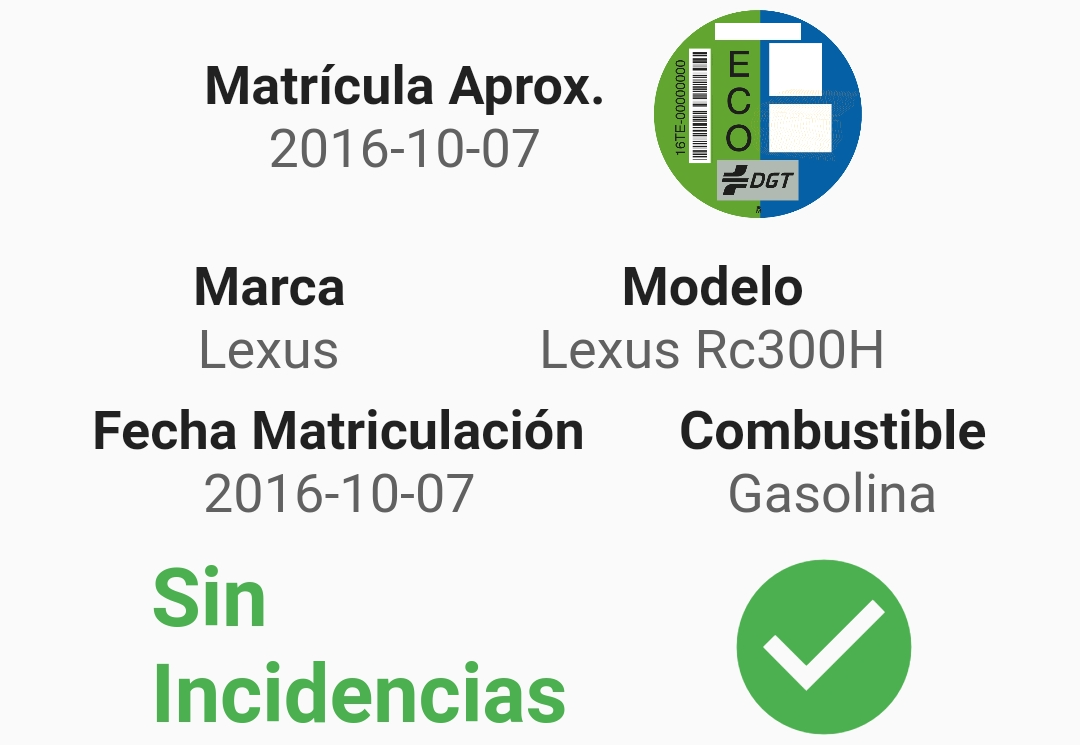Informe DGT oficial en la app Info Coche — Sin incidencias