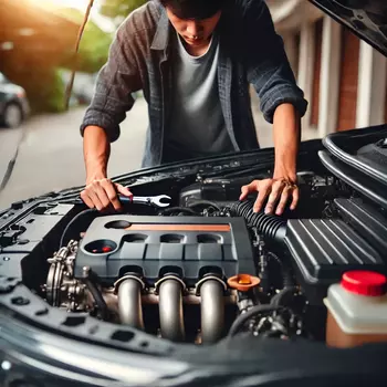 Revisión del motor de un coche usado